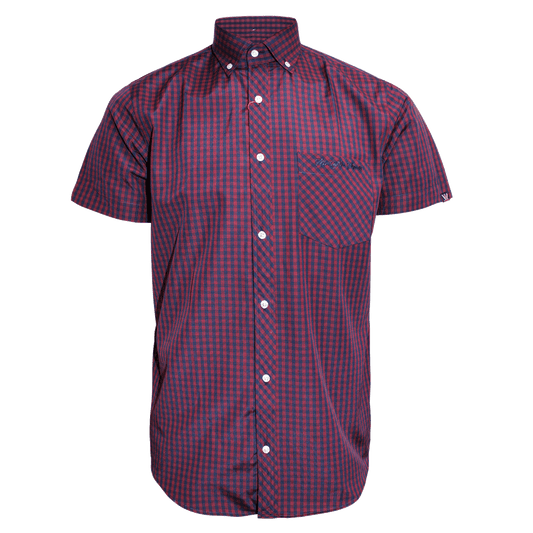 SotS "Barrow" Button Down Hemd (rot/blau)