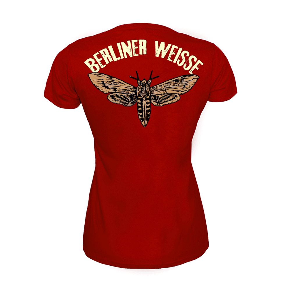 Berliner Weisse "Motten und Licht" Girly Shirt (dunkelrot)