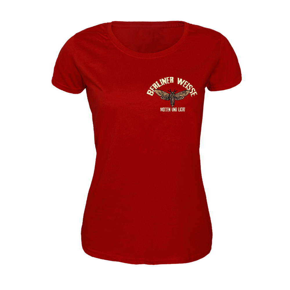 Berliner Weisse "Motten und Licht" Girly Shirt (dunkelrot)