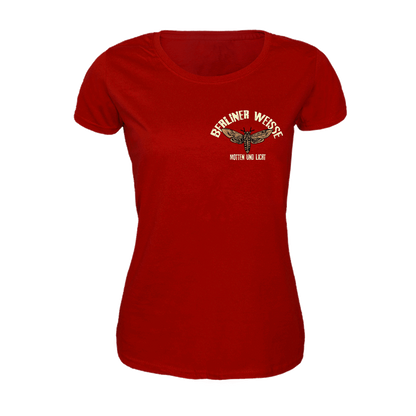 Berliner Weisse "Motten und Licht" Girly Shirt (dunkelrot)