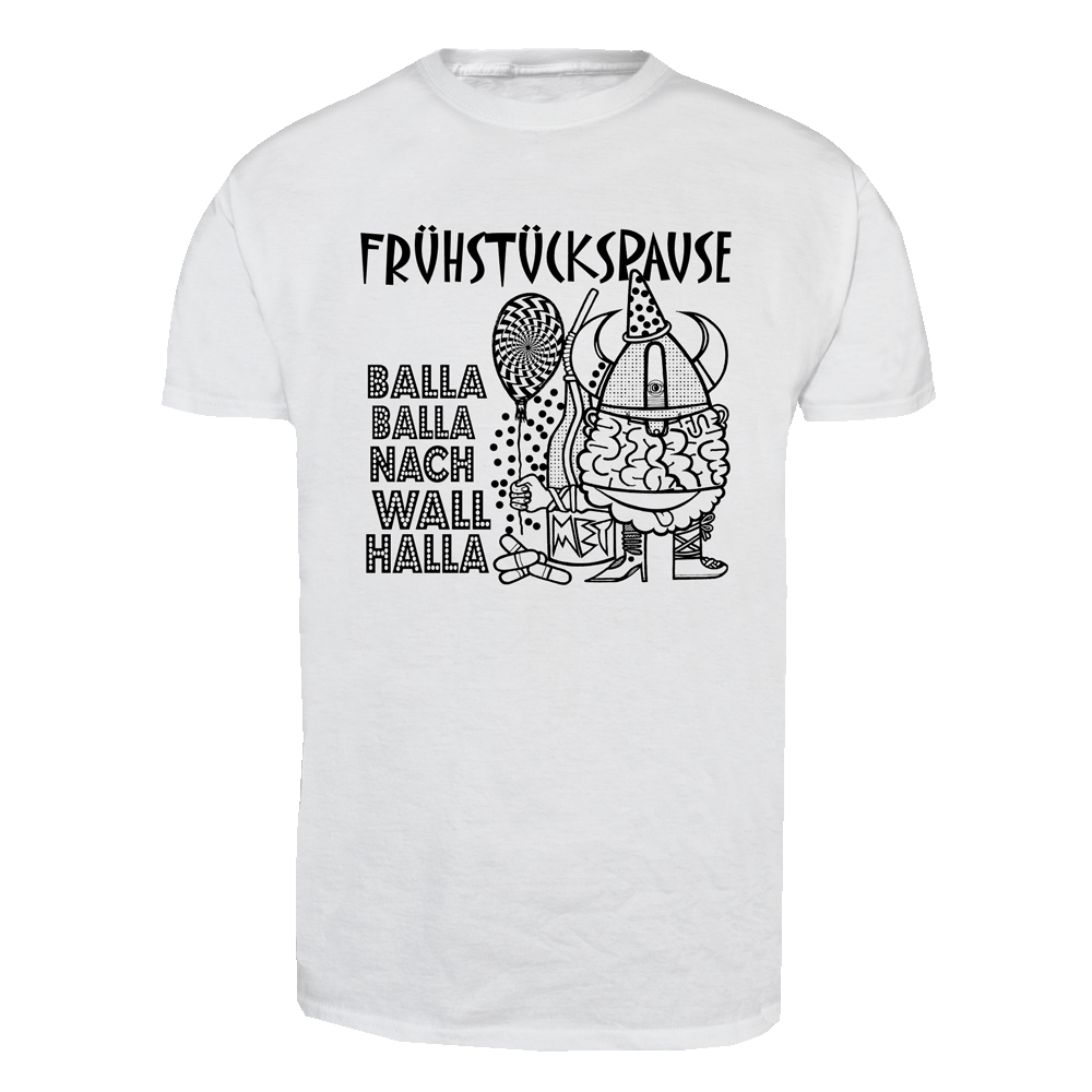 Frühstückspause "Balla Balla" T-Shirt (weiß)