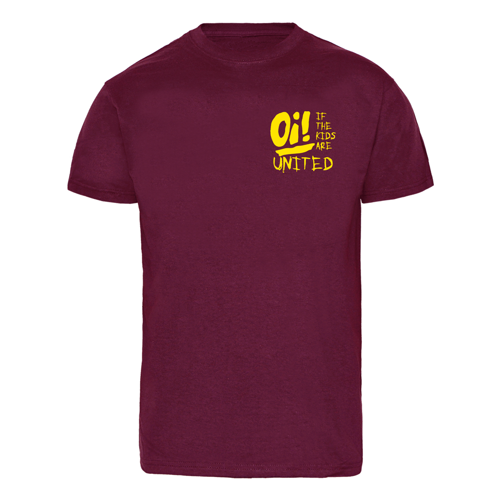 Oi! If the kids are united 2 (klein/gelb) T-Shirt (bordeaux)