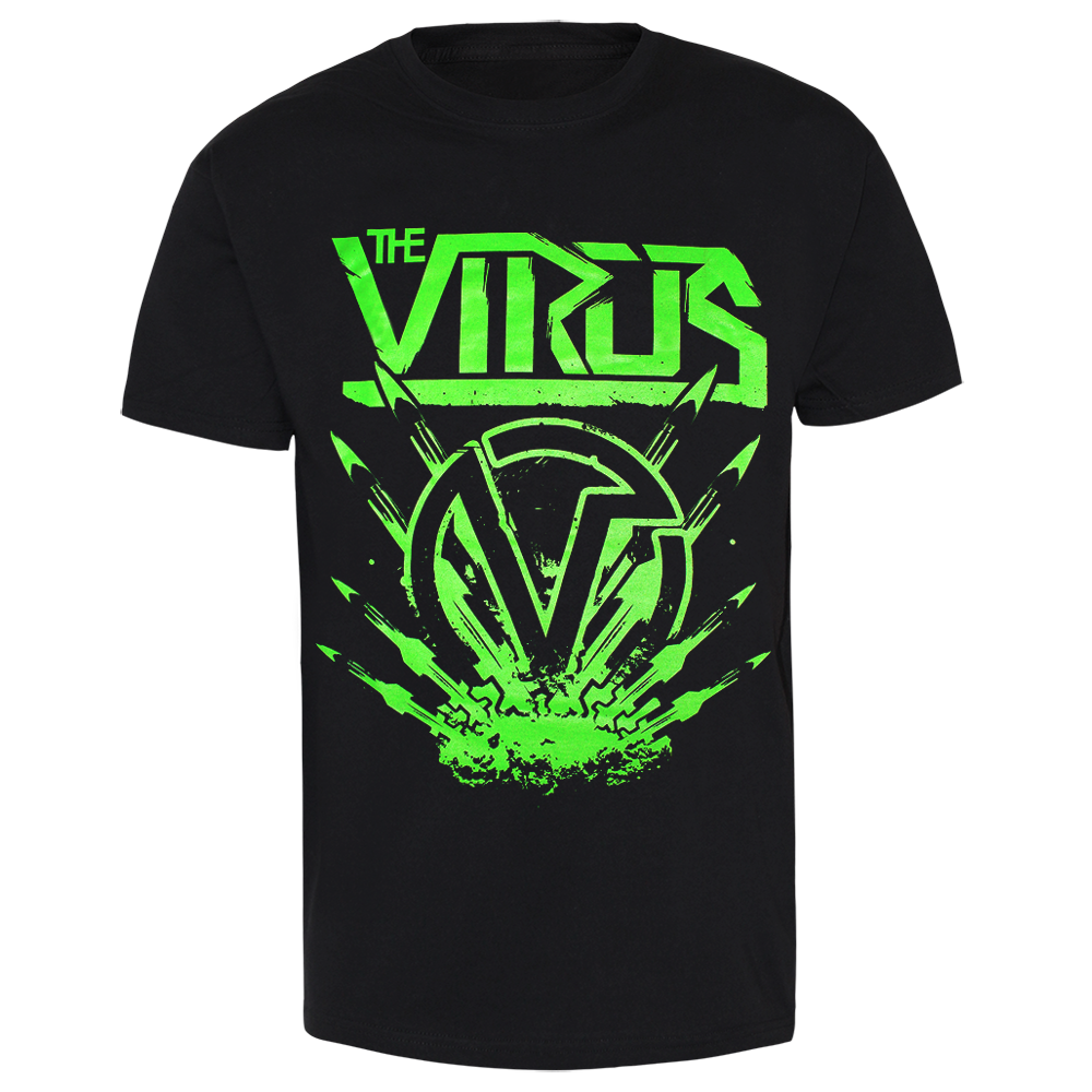 The Virus "Green Logo" T-Shirt (black)