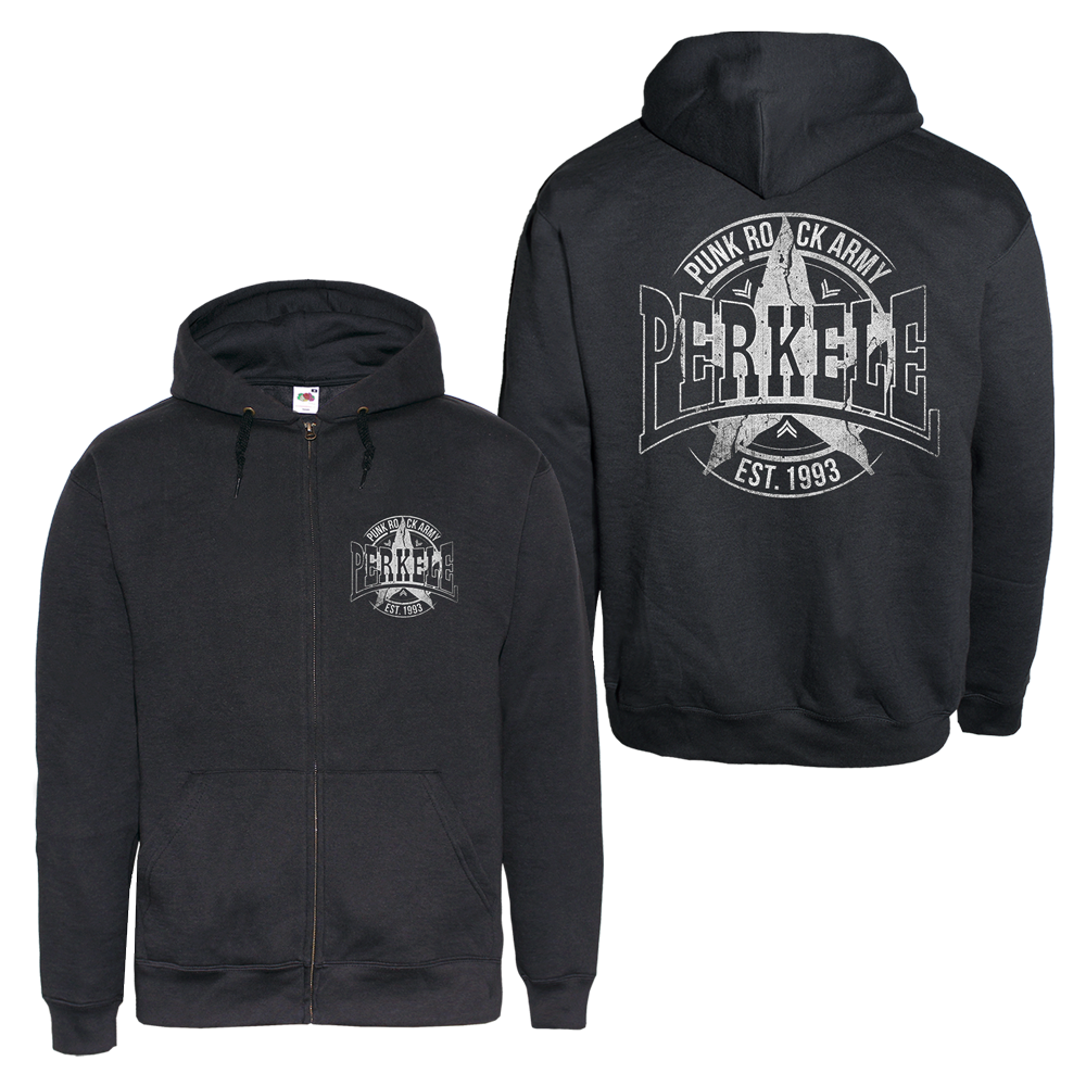 Perkele "Punk Rock Army 2" Zip Hoodie (black)