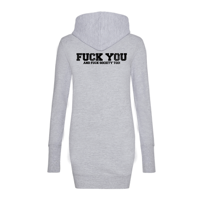 Blood For Blood "Fuck You" Girly Long Hoodie (grey)