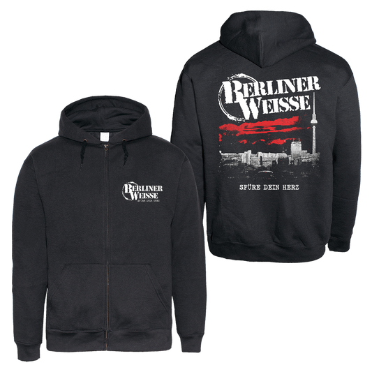 Berliner Weisse "Spüre dein Herz" Kapuzenjacke / Zipper