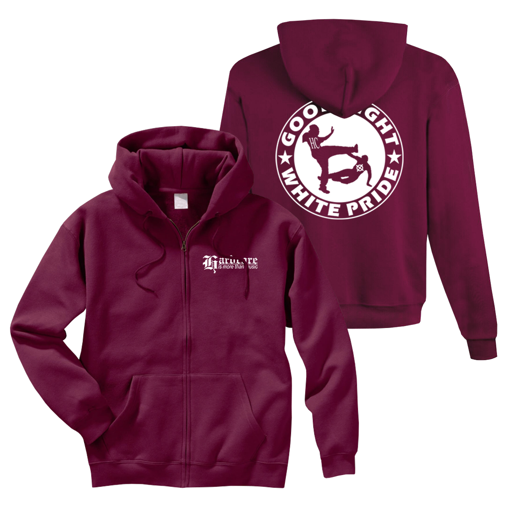 Good Night White Pride (1) - Zip Hoody (bordeaux)
