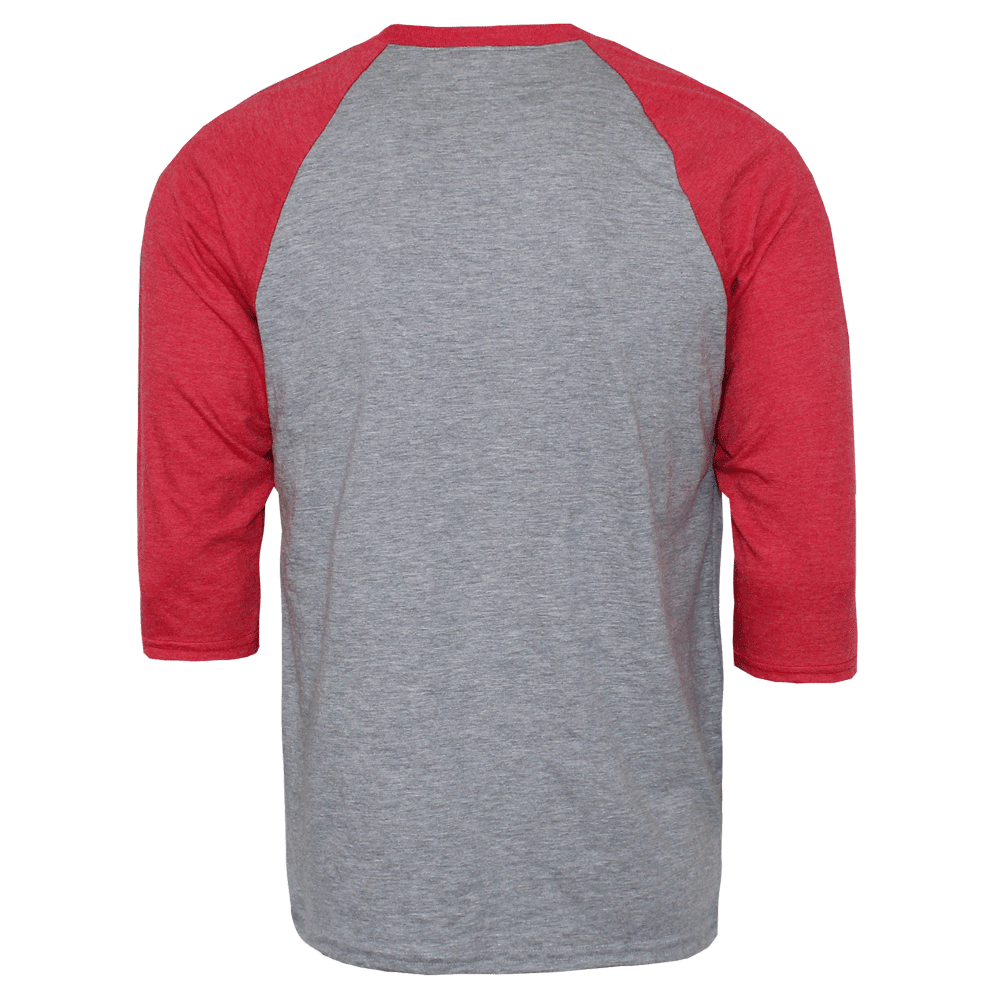 Anvil 3/4 Arm Raglan Shirt (grau/rot)