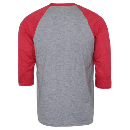 Anvil 3/4 Arm Raglan Shirt (grau/rot)