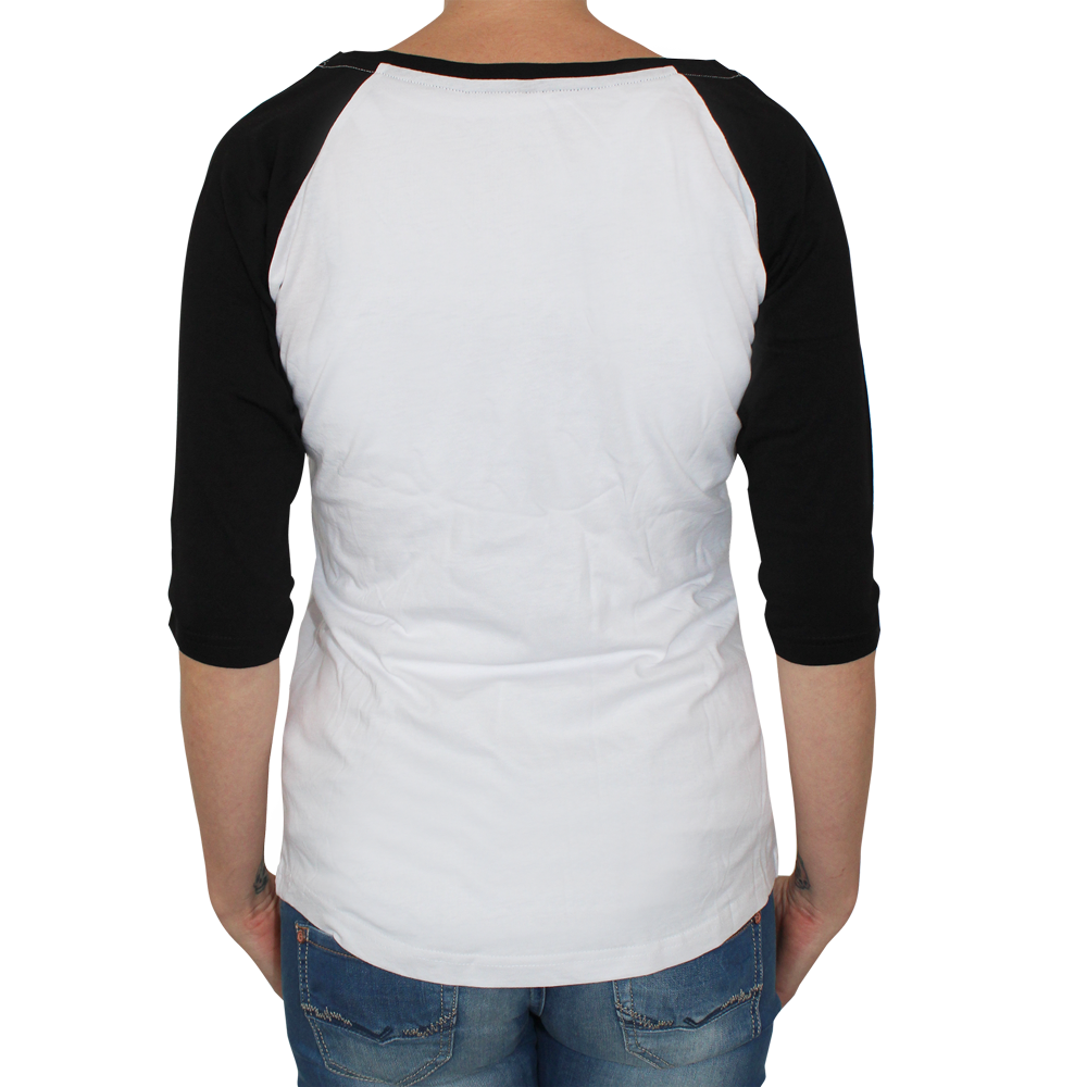 Raglan Girly 3/4 Arm (weiss/schwarz)