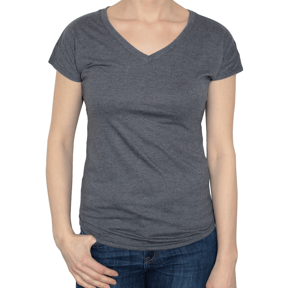 Anvil V-Neck Girly Shirt (darkgrey)