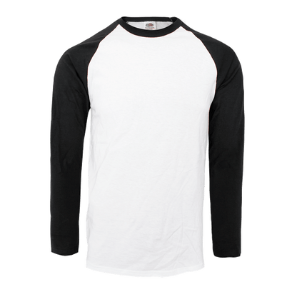 Fruit of the Loom Baseball Longsleeves (white/black)