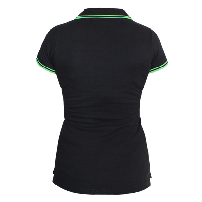 Oi! Girly Contrast Polo (schwarz/grün)