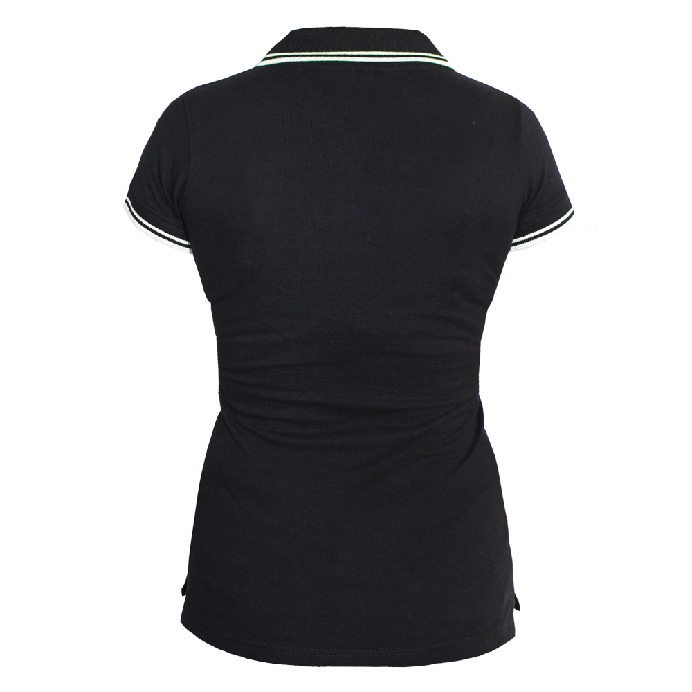 Rude Girl Girly Contrast Polo (schwarz/weiß)