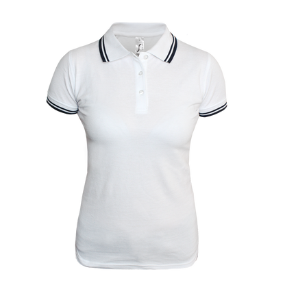 Sols "Pasadena" Girly Contrast Polo (weiß/navy)