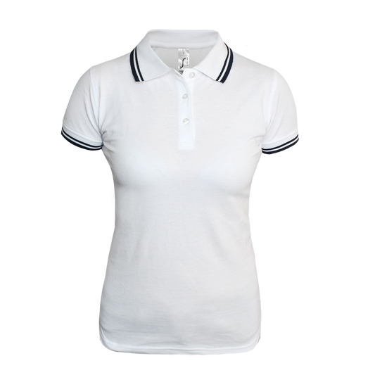 Sols "Pasadena" Girly Contrast Polo (weiß/navy)