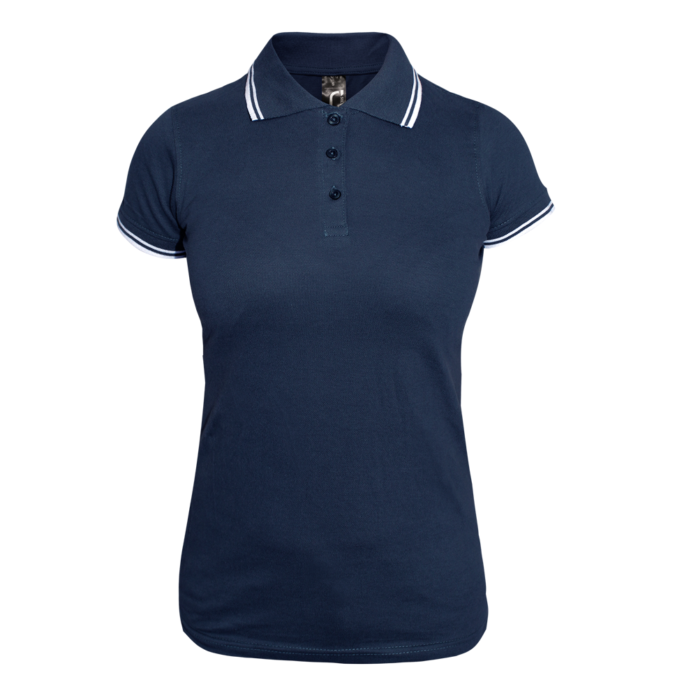 Sols "Pasadena" Girly Contrast Polo (navy/weiß)