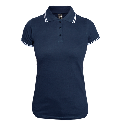 Sols "Pasadena" Girly Contrast Polo (navy/weiß)