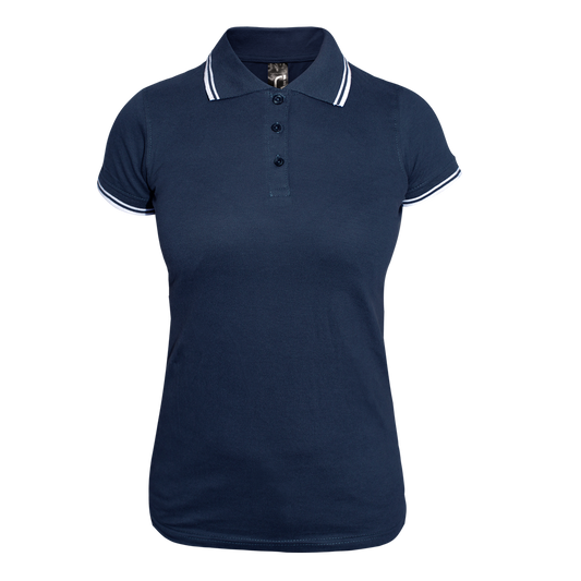 Sols "Pasadena" Girly Contrast Polo (navy/weiß)
