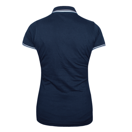 "Skin" Girly Contrast Polo (navy/weiß)