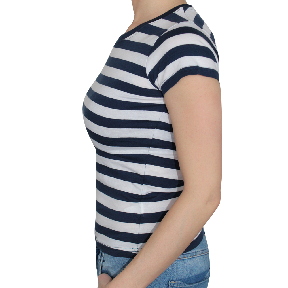 Girly Streifenshirt (blau/weiß)