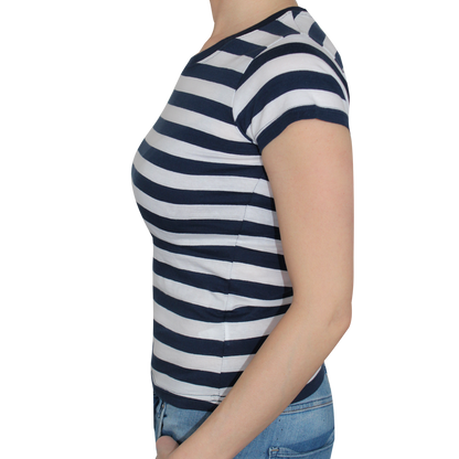 Girly Streifenshirt (blau/weiß)