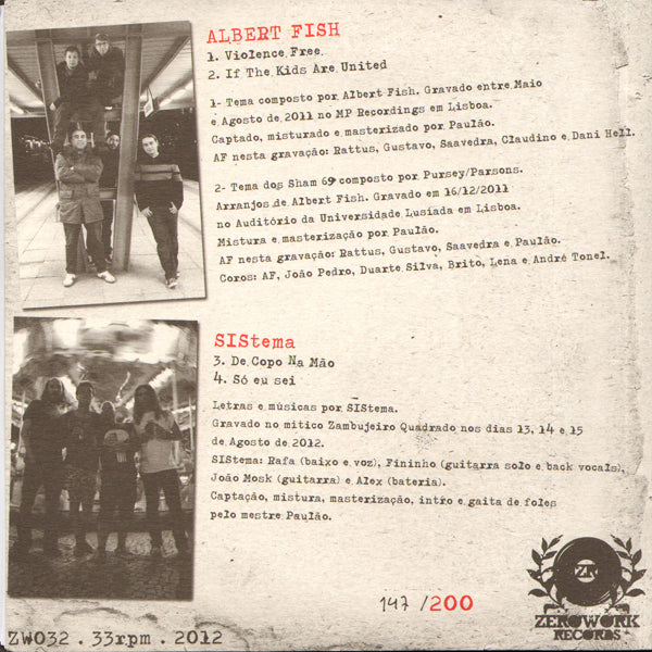 split Albert Fish / SIStema "same" EP 7" (lim. 200)