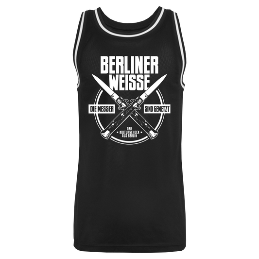 Berliner Weisse "Die Messer sind gewetzt" Mesh Tank Top (black)