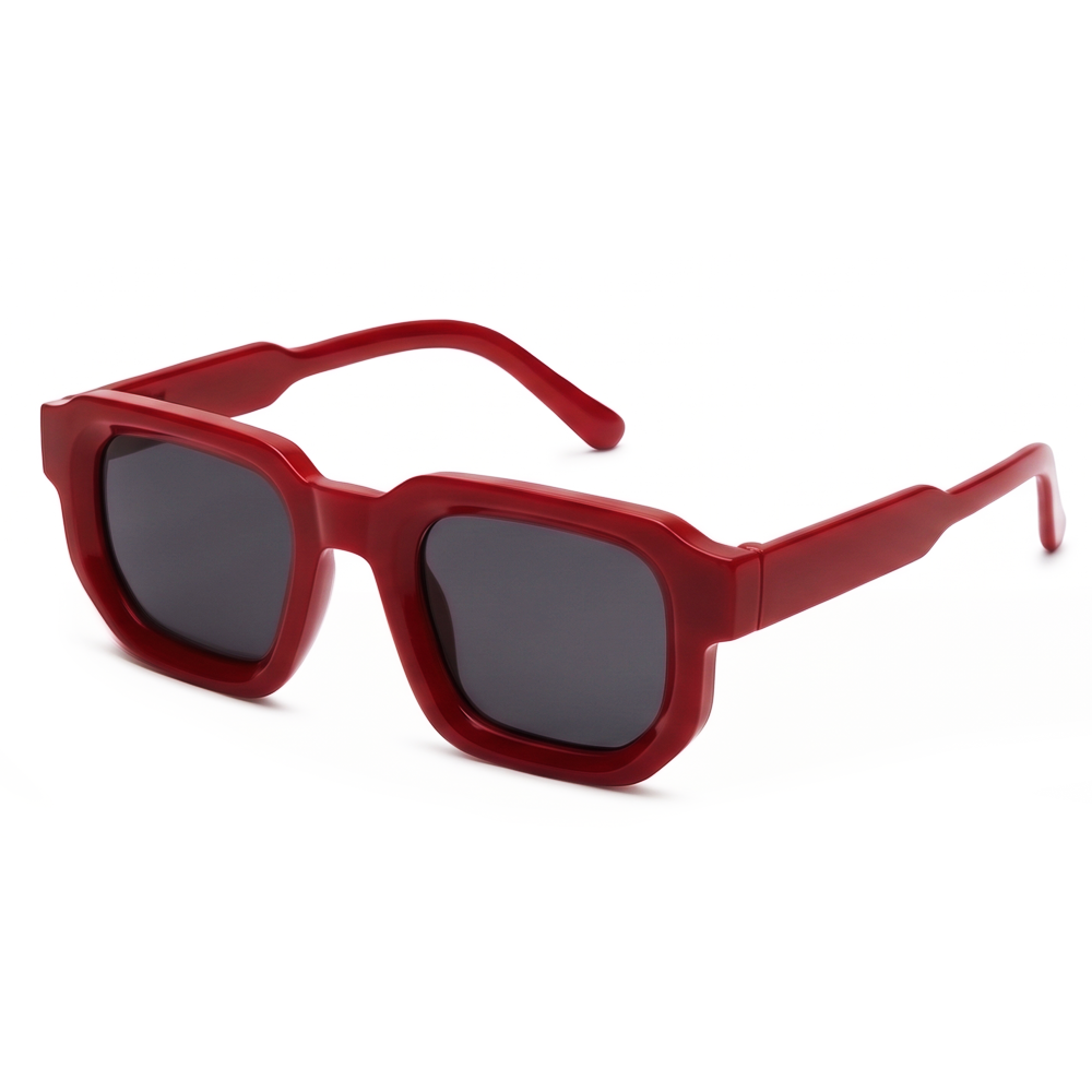Eckige Retro Sonnenbrille (red)
