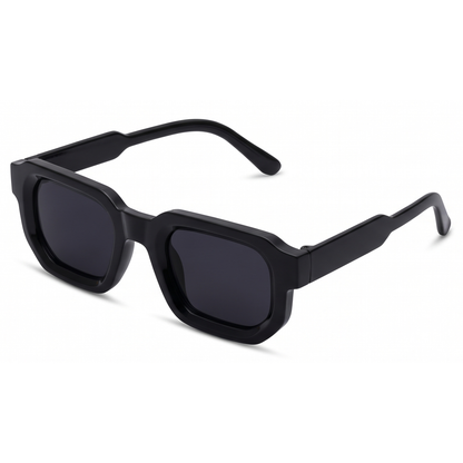 Eckige Retro Sonnenbrille (black)