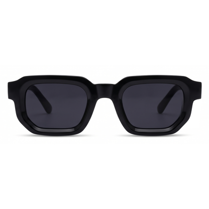 Eckige Retro Sonnenbrille (black)