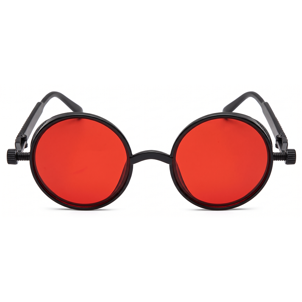 Steampunk Gothic Sonnenbrille (red glasses)