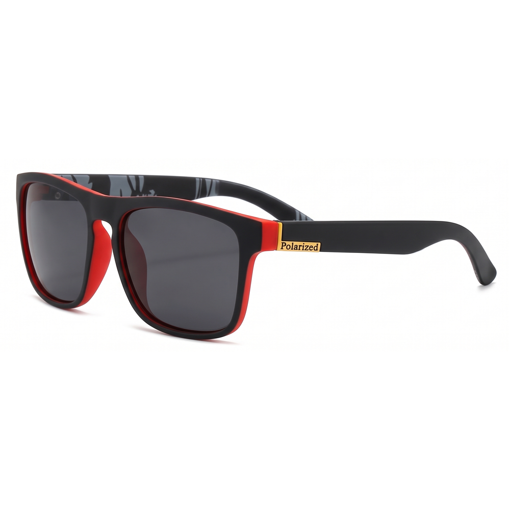 Retrobrille / Sonnenbrille (black/red)