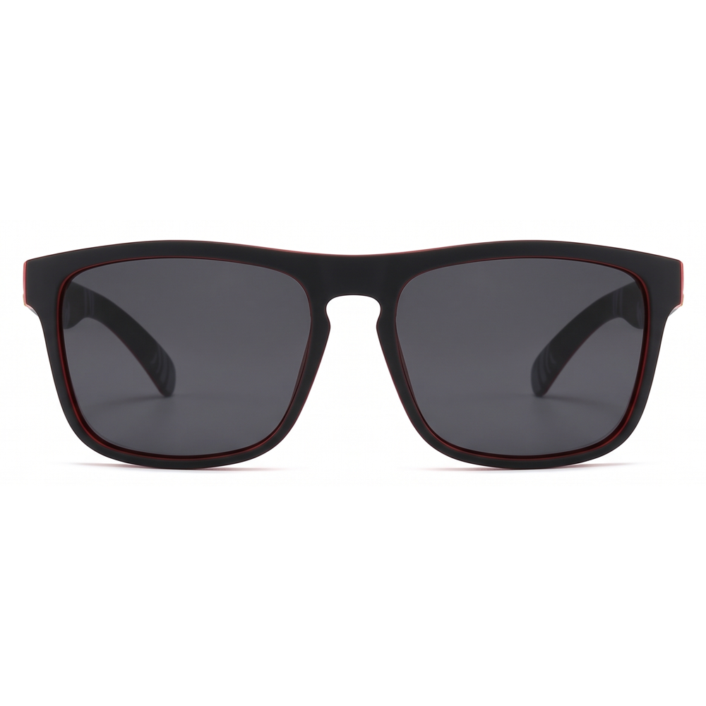 Retrobrille / Sonnenbrille (black/red)