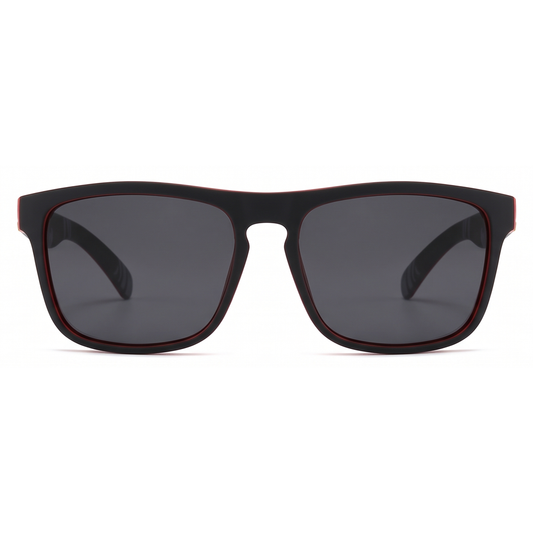 Retro glasses / sunglasses (black/red)
