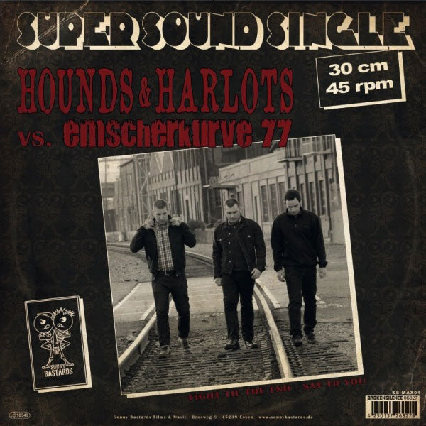 split Hounds & Harlots / Emscherkurve77 "same" 12" MaxiEP (lim. 300, black)