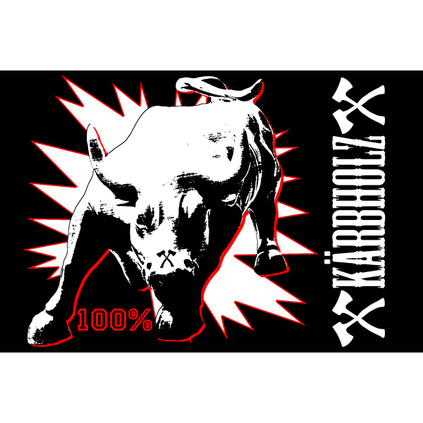 Kärbholz "100%" Fahne / flag