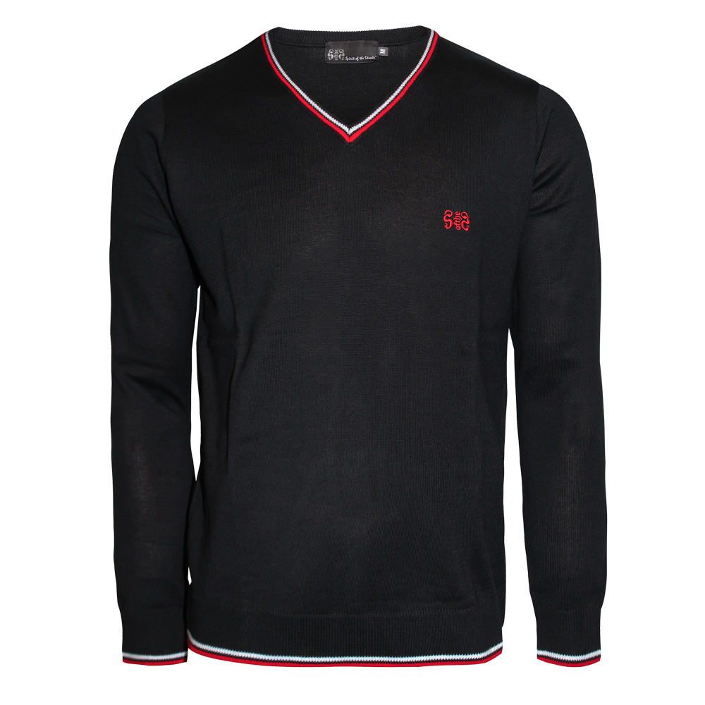 Spirit of the Streets "Premium" Jumper (schwarz rot/weiße Streifen)