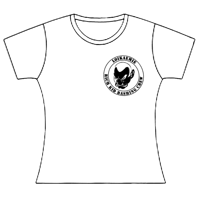 Loikaemie "Rich kids (klein)" Girly Shirt (weiss)