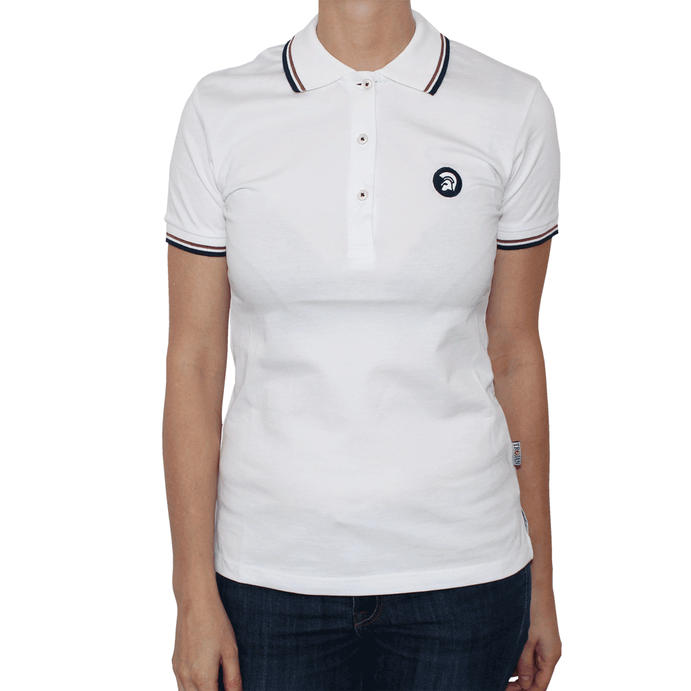 Trojan "Logo" Girl Polo (weiss)