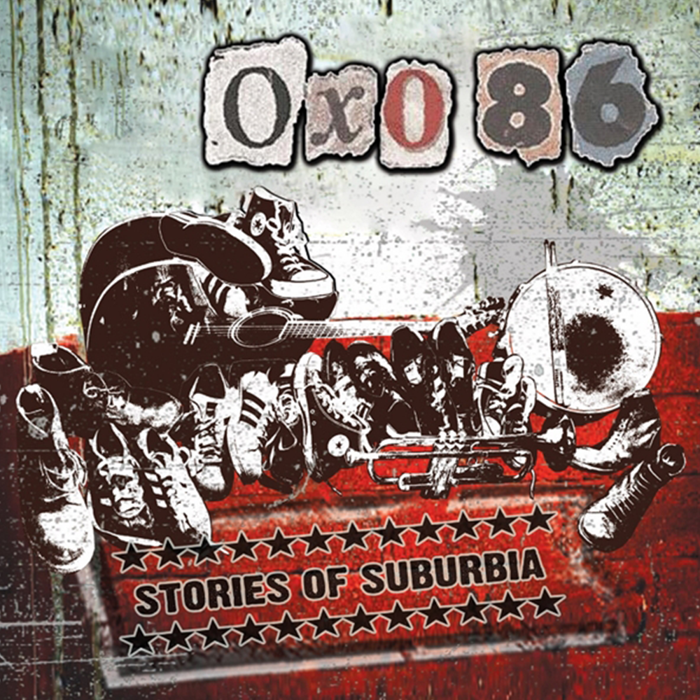 Oxo 86 "Stories of Suburbia" LP (clear red/white splatter) Punched Vinyl - Spirit of the Streets
