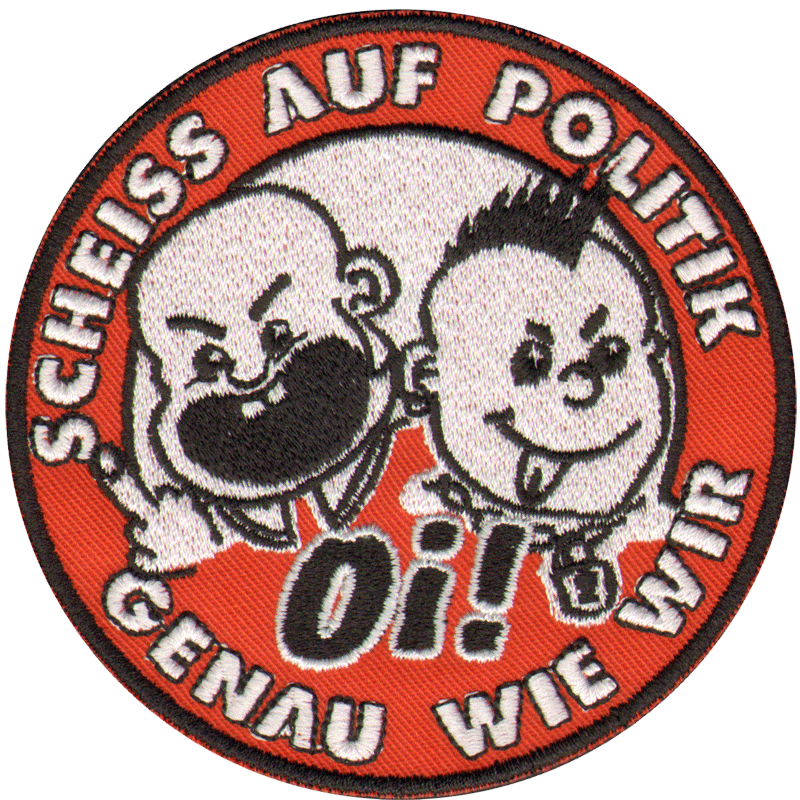 Scheiss auf Politik Aufnäher / patch (gestickt)