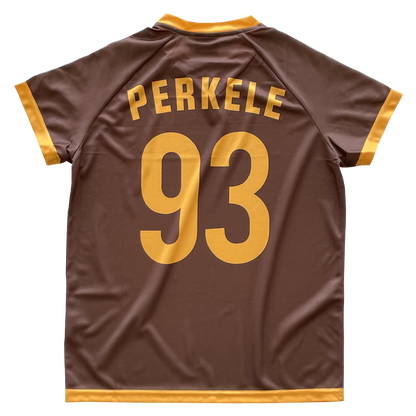 Maillot de football Perkele « Burn » (marron/orange)