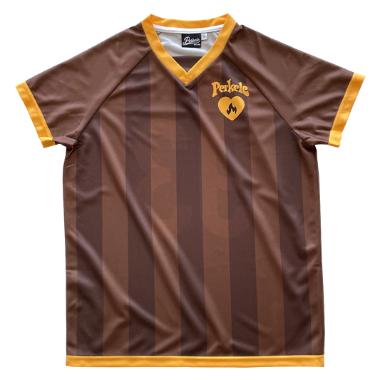 Maillot de football Perkele « Burn » (marron/orange)