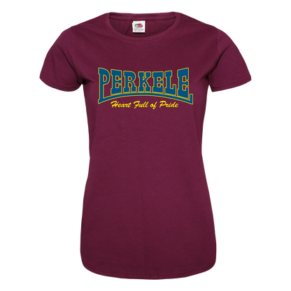 Perkele "Heart full of Pride" Girly-Shirt (bordeaux)