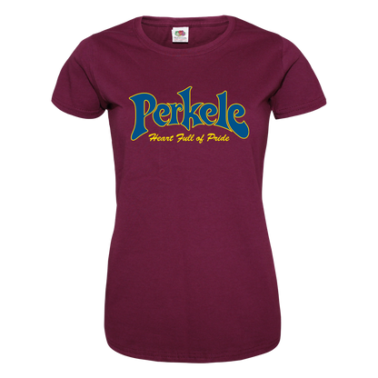Perkele "Heart full of Pride - New Logo" Girly-Shirt (bordeaux)