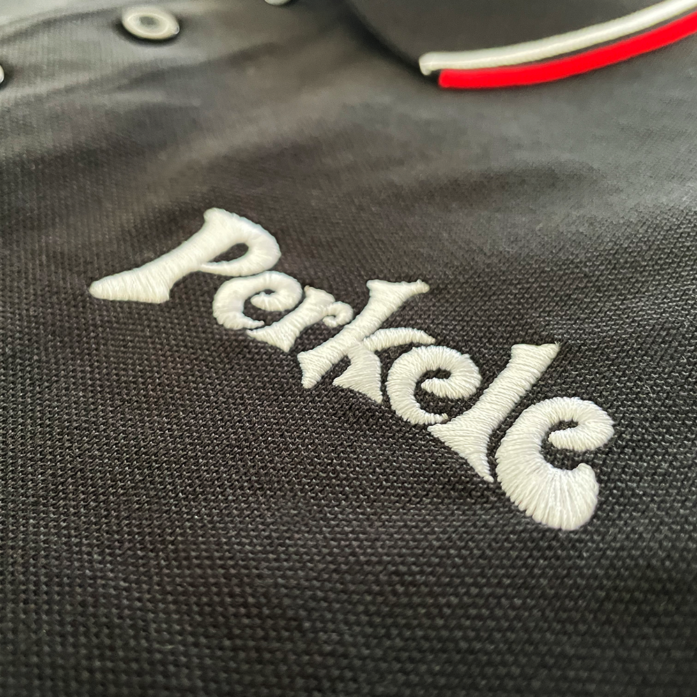 Perkele "Logo" Polo-Shirt (black with red & white)