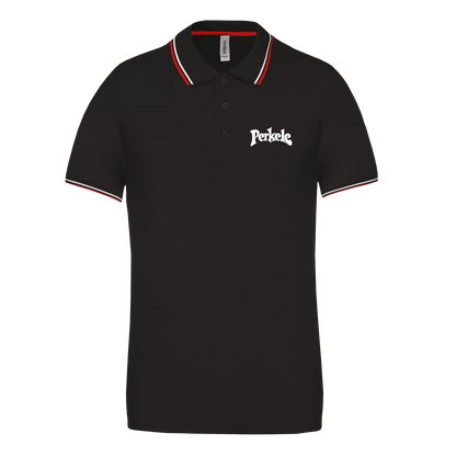 Perkele "Logo" Polo-Shirt (black with red & white)