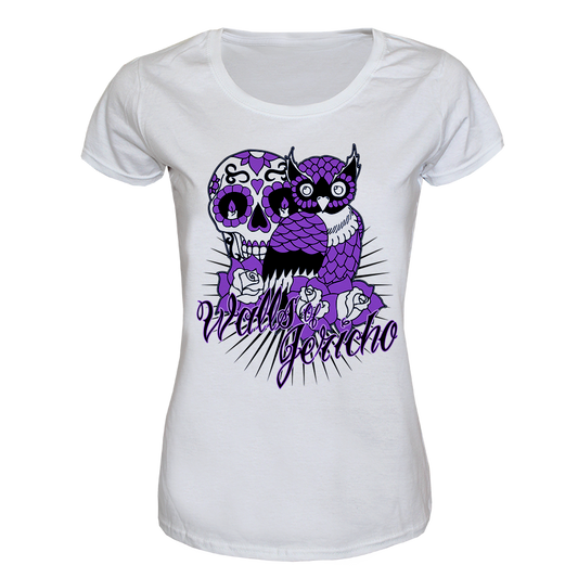 Walls of Jericho "Owl" Girly Shirt (white)