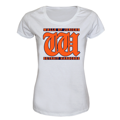 Walls of Jericho "Detroit" Girly-Shirt (white)